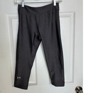 NWT Under Armour Women's Dark‎ Gray Athletic Capri Leggings Size Small